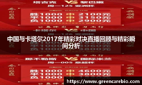 中国与卡塔尔2017年精彩对决直播回顾与精彩瞬间分析