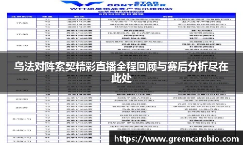 乌法对阵索契精彩直播全程回顾与赛后分析尽在此处